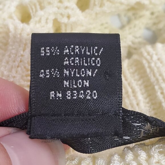 August Silk Womens Open Knit Beach Cardigan Size L Ivory Fairy Costal Vacation - Picture 5 of 10